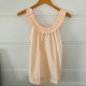 J Crew Baby Pink Ruffled Sleeveless Top